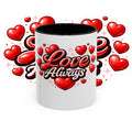 Love Always Coffee Mug — Romantic Heart Accent Mug (11/15oz)