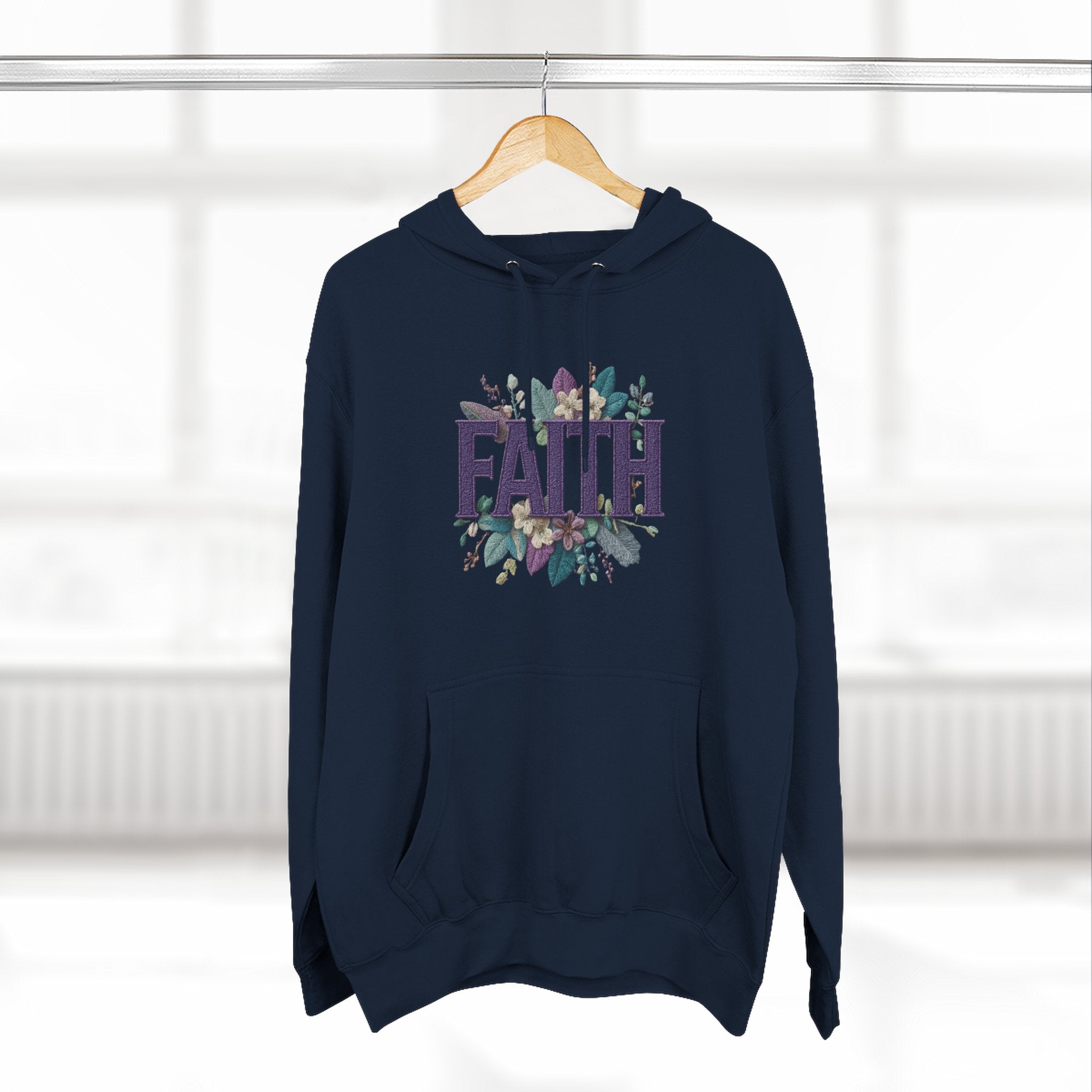 Faith Floral Hoodie — Inspirational Christian Pullover