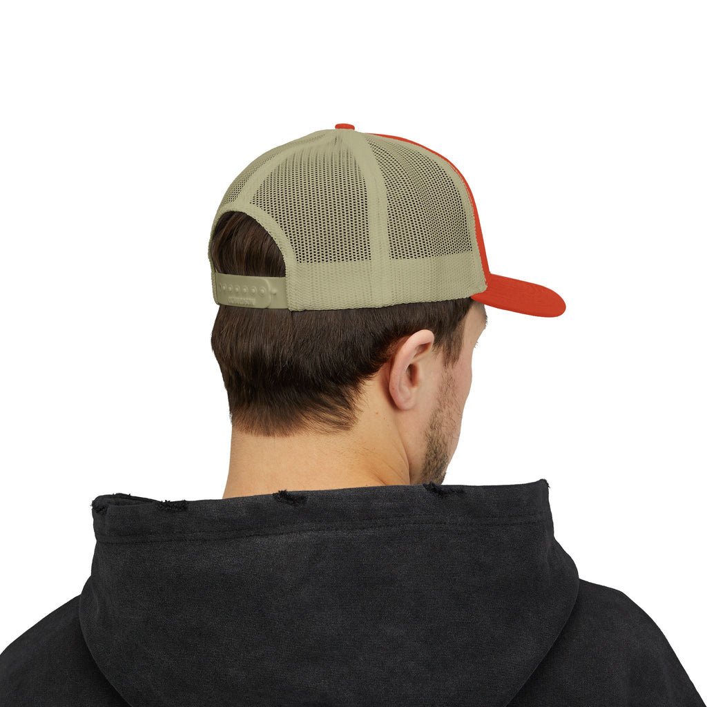Arrow Cross Trucker Cap — Rustic Tribal Arrow Snapback Hat