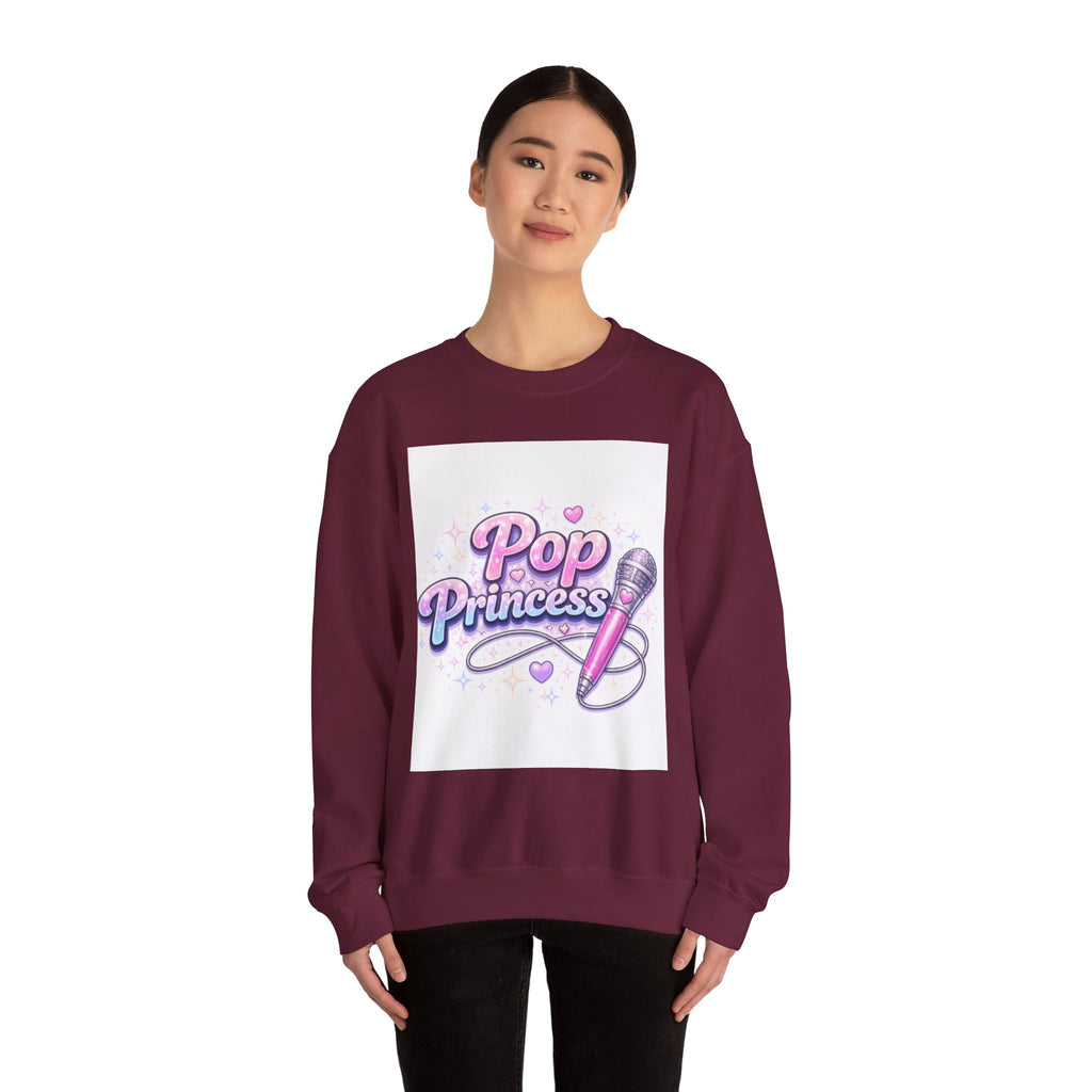 Pop Princess Sweatshirt — Cute Pink Microphone Graphic Crewneck
