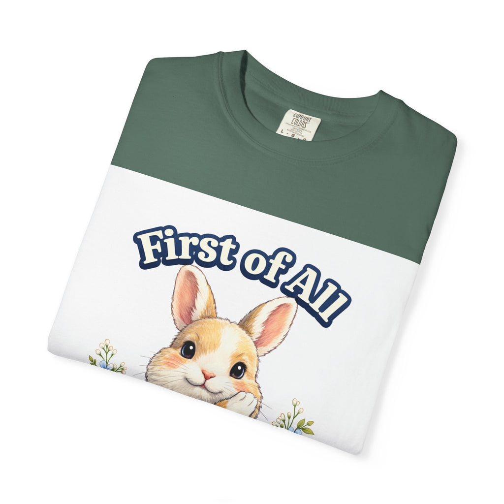 Bunny Graphic T-Shirt — "First of All I’m a Delight" Cute Rabbit Tee
