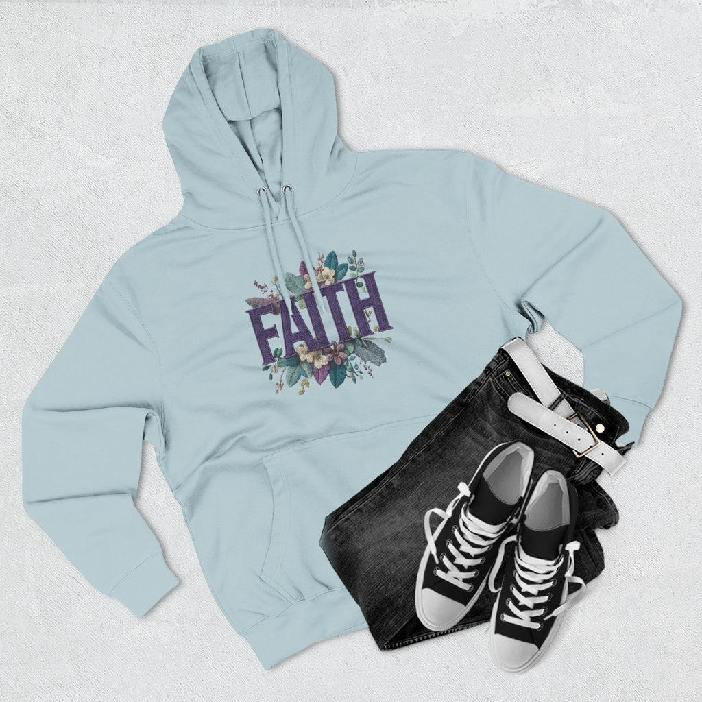Faith Floral Hoodie — Inspirational Christian Pullover