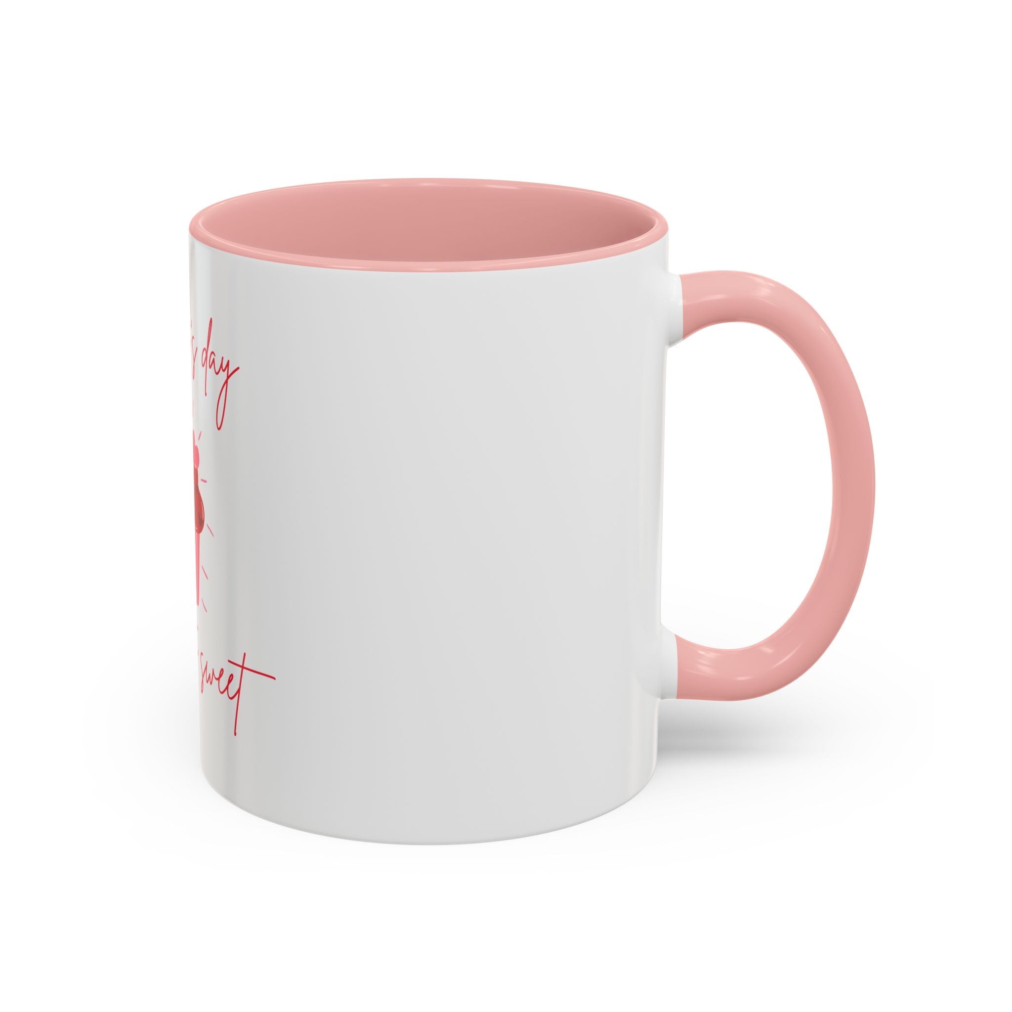 Valentine's Day Mug - "You're Too Sweet" Cup with Heart Cupcake Design
