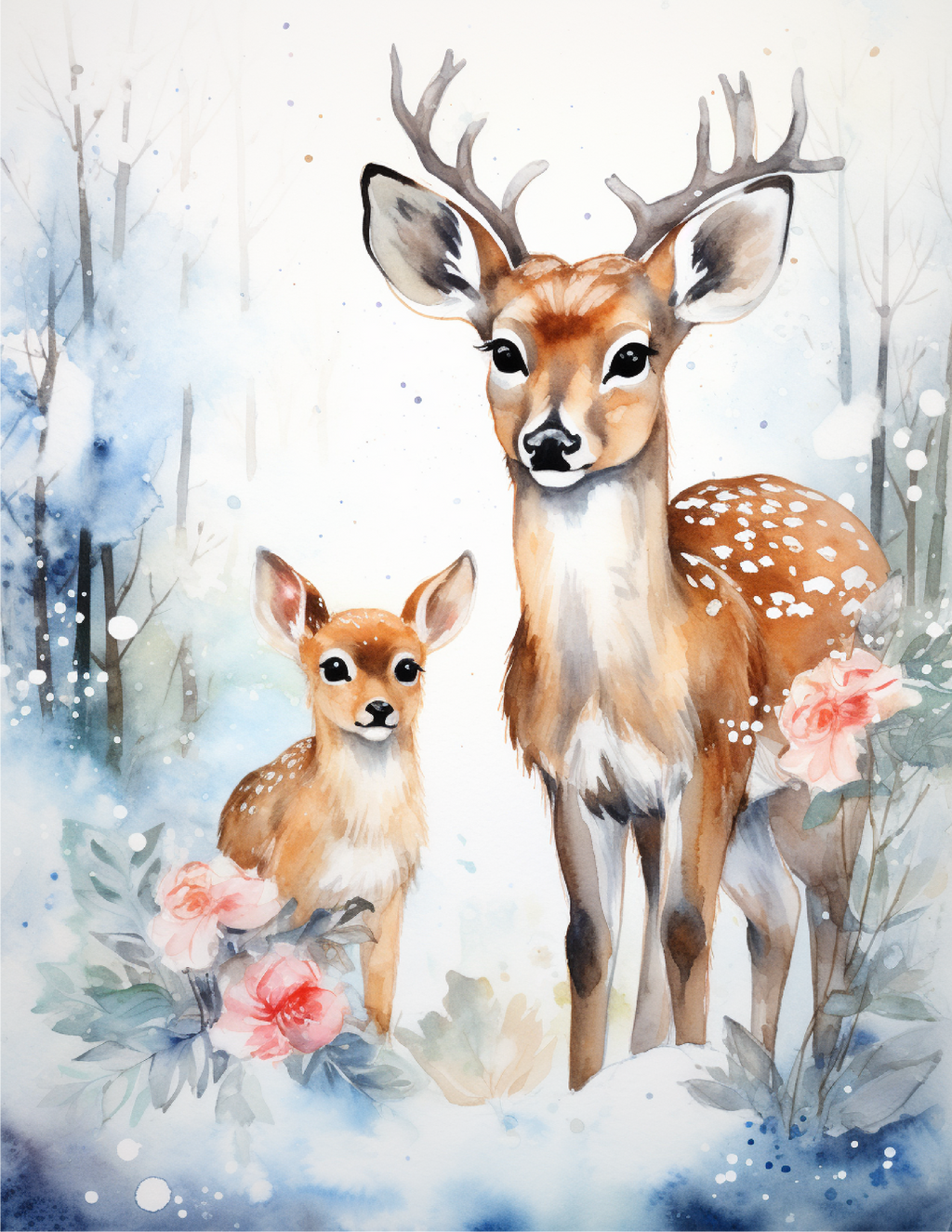 Winter Animals coloring book